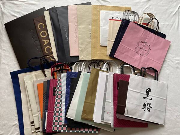ショッパーバッグ 紙袋 手提げ袋 GUCCI COACH バーバリー スイーツ店 手提げ袋 いろいろ 40枚