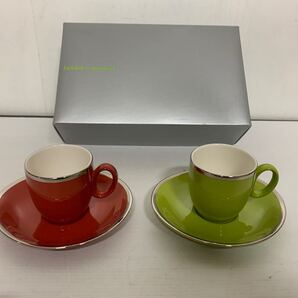 126 OLIVE CORAL コーヒーカップ プラチナムジュエル