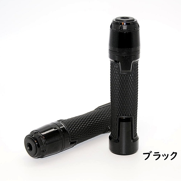 送料無料 バイク メタルラバー ハンドルグリップ ブラック アルミ カスタム 左右セット 原付 オートバイ 大型バイク 汎用 グリップ 黒