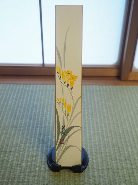 真作 高橋克明 「花」/肉筆・日本画/額入り10号 美術品