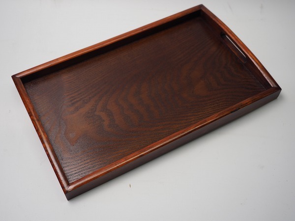 茶道具 長手盆 木製 漆塗 未使用 wooden lacquered tray