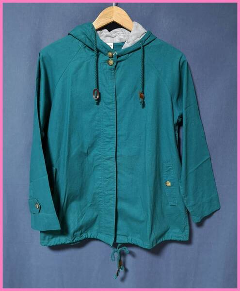JKT‐104☆春秋☆新品☆送料込み☆即決☆ナチュラル系☆綿☆綿パンぐらい☆Mサイズ☆ジャケット☆グリーン系☆ゆったり
