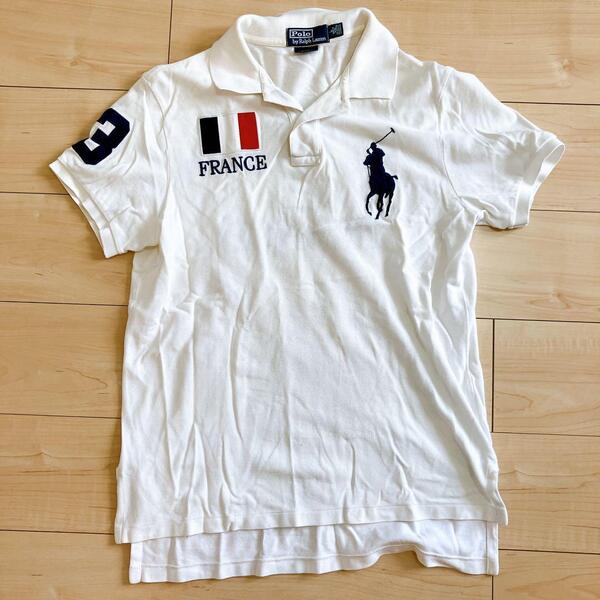 Polo by RALPH LAUREN ポロバイラルフローレン フランス国旗ポロシャツ ワッペン ビッグポニー ナンバリング3 カスタムフィット メンズポロ