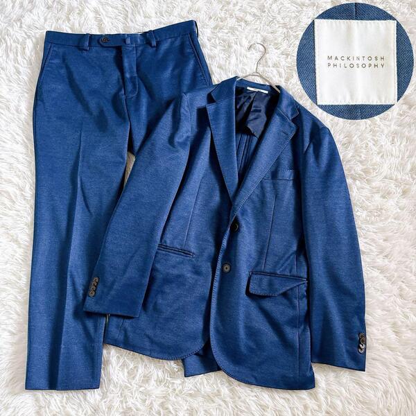 MACKINTOSH マッキントッシュ トロッター セットアップスーツ Xサイズ 紺 ストレッチ ビジネス メンズ ネイビー ウォッシャブル ストレッチ
