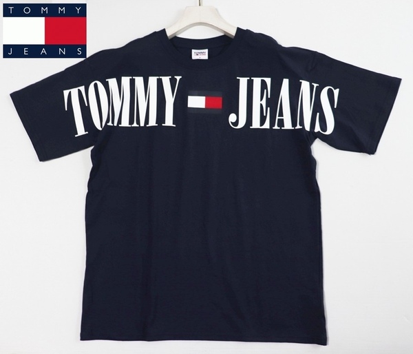 《TOMMY JEANS トミージーンズ》新品 ビッグロゴプリントTシャツ カットソー ユニセックス 大きめM S1856