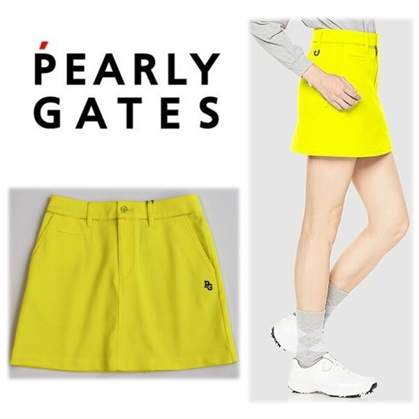 《PEARLY GATES パーリーゲイツ》新品 定価26,400円 接触冷感 カルゼストレッチ5ポケットスカート ゴルフウェア 1(W74)S1845