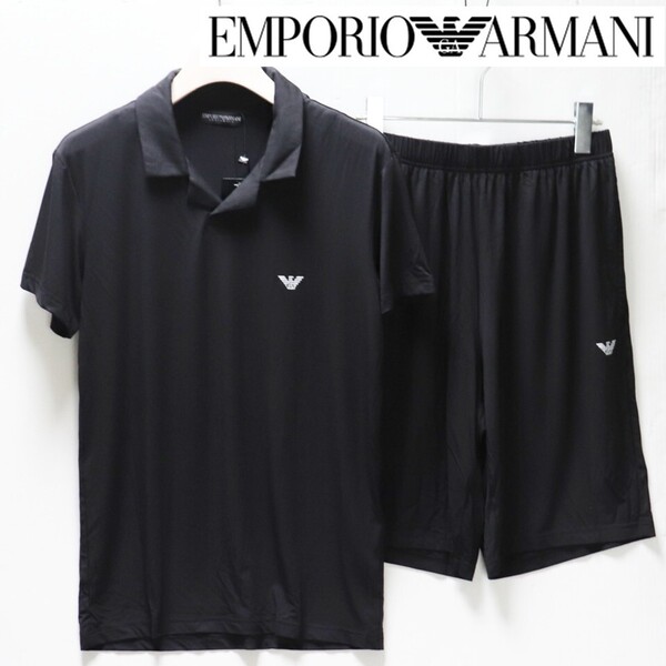 《EMPORIO ARMANI エンポリオアルマーニ》新品 伸縮性あり ポロシャツ+ショートパンツ 上下セット セットアップ インポートS S1920