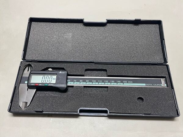 シンワ デジタルノギス DIGITAL CALIPER 150mm 新品 電池も新品取付済 Model19971