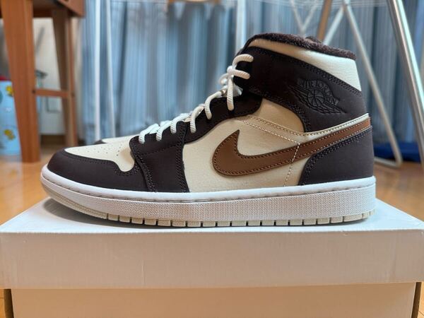 送料無料 新品未使用 Nike Women's Air Jordan 1 Mid Chocolateナイキウィメンズエアジョーダン1ミッド チョコレート27.5cm 海外正規品