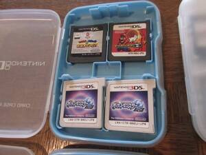 中古 3DS ソフト ポケットモンスター ムーン 他 4本セット 収納ケースおまけ① / 即決 ポケモン ソフトのみ ds サンムーン ブラック BW