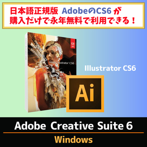 Adobe Illustrator CS6【Windows10 / Windows11対応】【シリアルナンバーあり】期間限定【日本語正規品】安心サポート