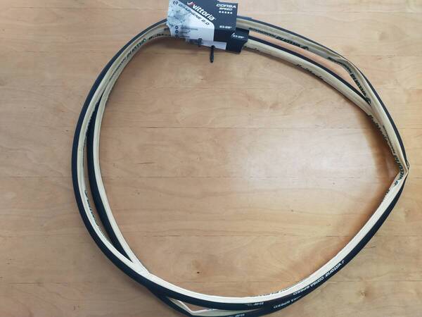 2本セット CORSA SPEED GRAPHENE2.0 23mm ブラック/タン TUBELAR Vittoria コルサスピード ヴィットリア ビットリア チューブラー