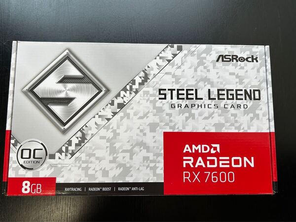 未使用 AMD Radeon RX7600 ASRock Steel Legend 8GB OC