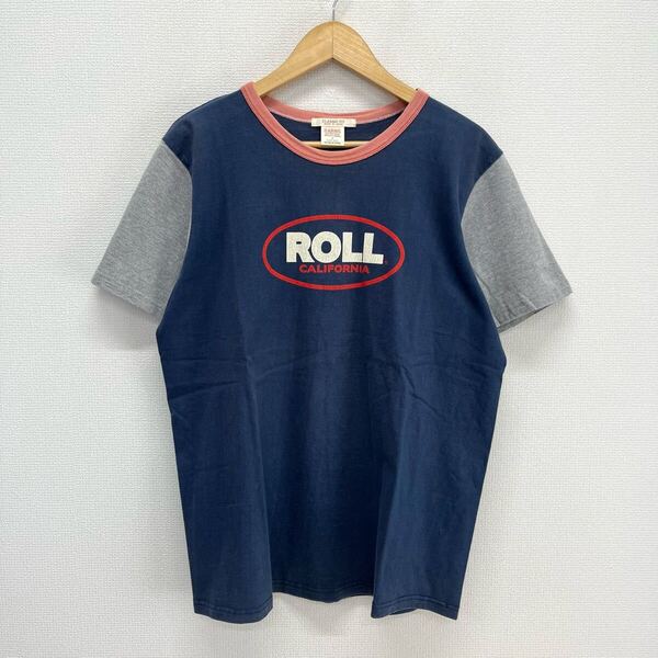 BARNS OUTFITTERS バーンズアウトフィッターズ 小寸 半袖リンガーTシャツ ROLL CALIFORNIA プリント 2 L 40 10125570