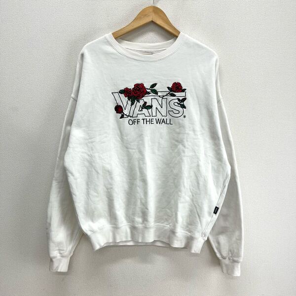 VANS ヴァンズ VA18FW-MC23 Rose Flying-V Emb. Crew Sweat クルーネック スウェット トレーナー ロゴ 刺繍 M 10126220