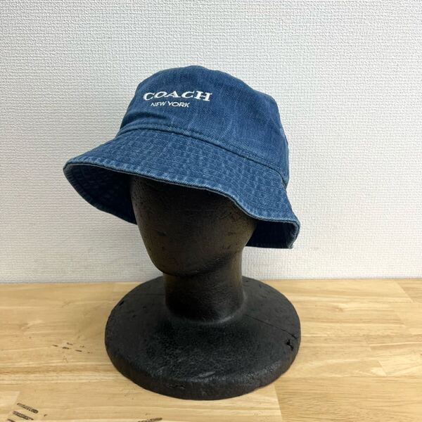 COACH コーチ バケットハット デニム インディゴ ロゴ 刺繍 XS 10123198