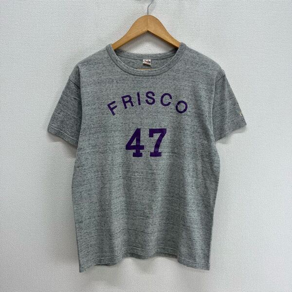 THE FLAT HEAD フラットヘッド 半袖Tシャツ FRISCO 47 プリント 杢グレー 40 10126589