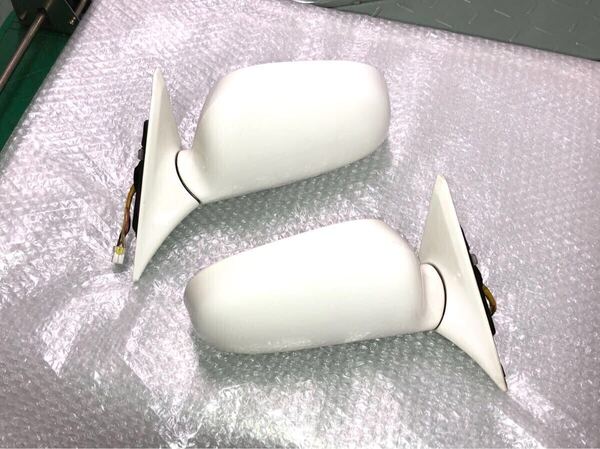 CE9A ランサーエボリューションⅢ 純正 ドアミラー 左右セット 右 左 ホワイト 5ピン MURAKAMI 4170 LANCER Evolution 3