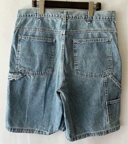 90s USA llbean デニムハーフパンツ ショートパンツ ショーツ デニム ペインターパンツ W34 ビンテージ リーバイス lee カーハート