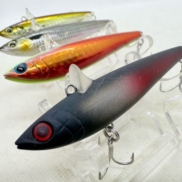 送料無料・美品『タックルハウス ローリングベイト 77 4個セット Jカスタム』TACKLE HOUSE ROLLING BAIT 15g J-CUSTOM バイブレーション