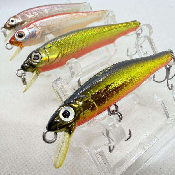 送料無料・美品『メガバス グレートハンティング 50S 70F 70SP 70S 4個セット』Megabass GREAT HUNTING MINNOW ミノー シンキング