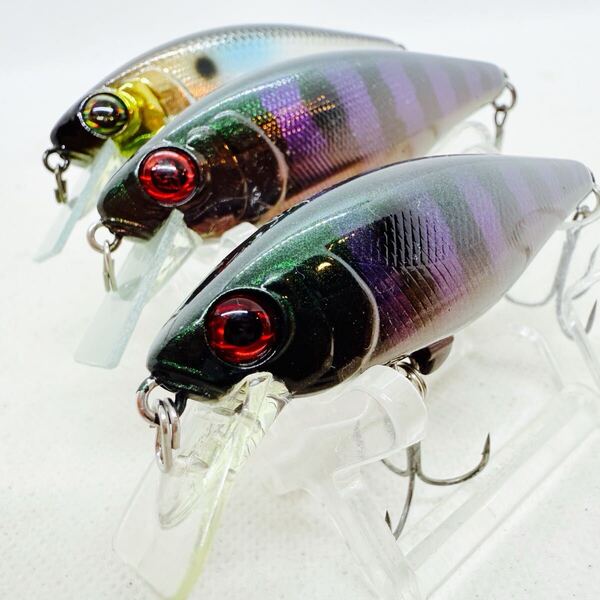 送料無料・美品『ジャッカル チャブル 65SR 80SR 3個セット』JACKALL CHUBBLE ミノー クランクベイト