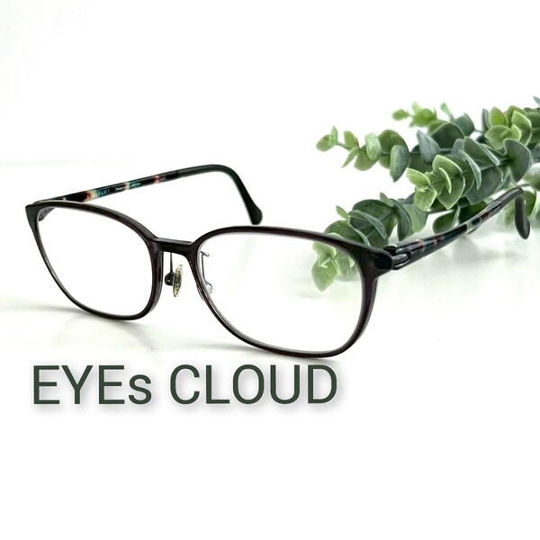 EYEs CLOUD アイクラウド 眼鏡 メガネ ウェリントン グリーン 軽量 ユニセックス スクエア ブラウン グリーン べっ甲 ビジネス オシャレ