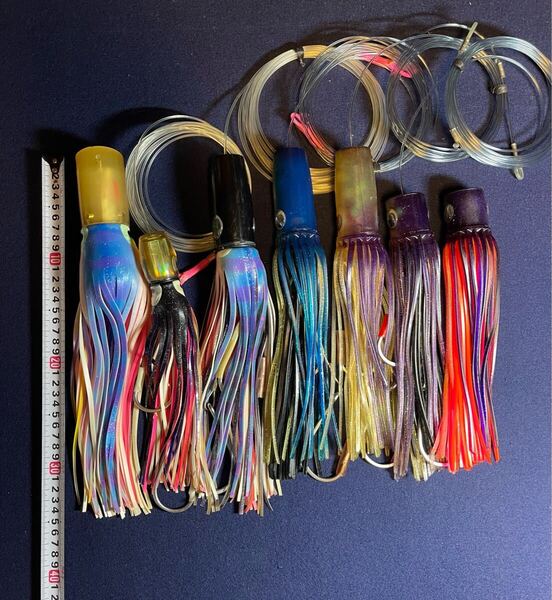 トローリング ソフトルアー 7本組◆未使用品◆爆釣 BIG GAME ソルトウォーターfishing カジキ キハダ 青物 他