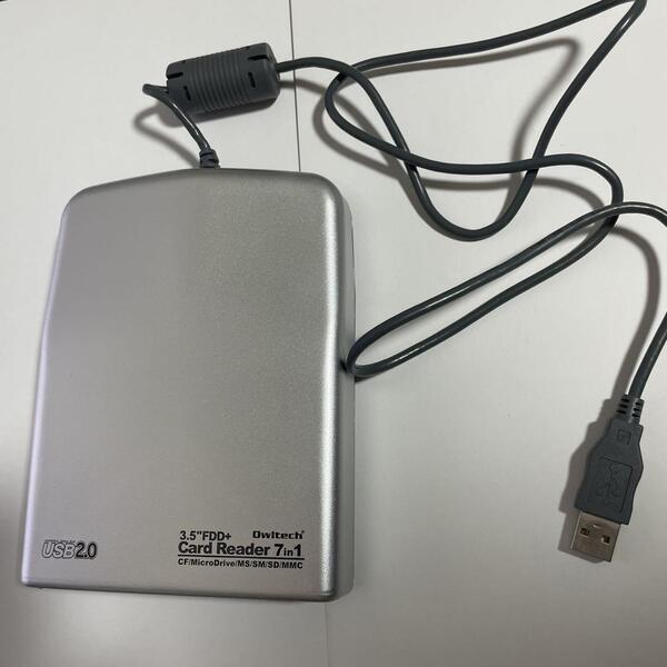 カードリーダー オウルテック FA522E(SV) 外付け FDD + 7in1