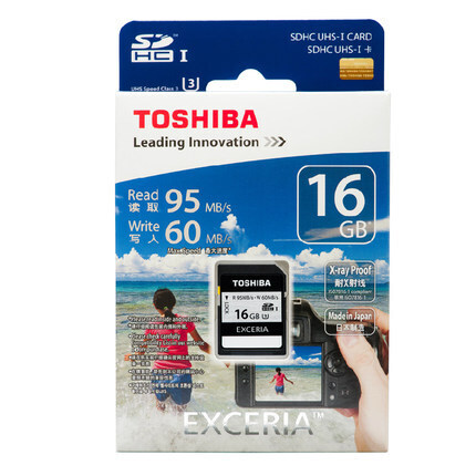 16GB TOSHIBA SDHCカード 16GB Class10 UHS-I(U3)対応 SDメモリカード 95MB/s 日本製 SD-H016GR7VW060A 東芝製