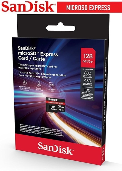 microSD Express 128GB microSDXC SDエクスプレスカード サンディスク UHS-I U3 A1 R:880MB/s W:480MB/s SDSQXFN-128G-GN4NN SanDisk
