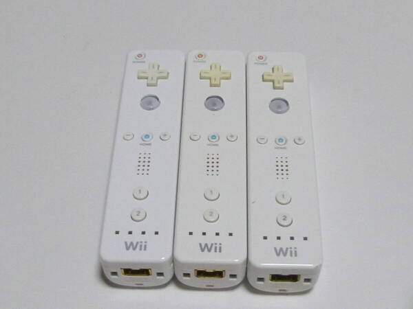 R020【送料無料 即日発送 動作確認済】Wii リモコン3個セット 任天堂 純正 RVL-003 コントローラー