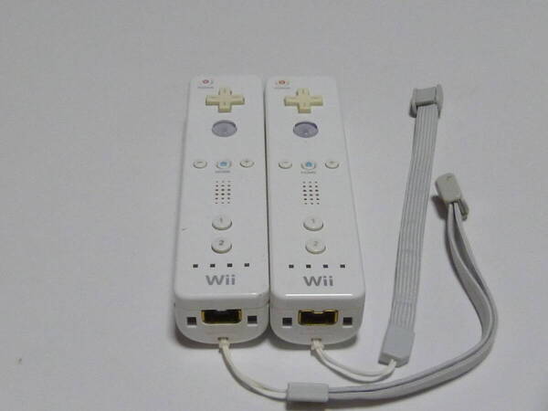 R017【送料無料 即日発送 動作確認済】Wii リモコン ストラップ 2個セット 任天堂 純正 RVL-003 白 ホワイト コントローラー