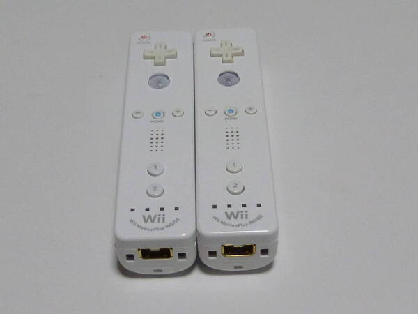 R053【即日発送 送料無料 動作確認済】Wii リモコン モーションプラス内蔵 2個セット 任天堂 純正品 RVL-036 白 ホワイト コントローラ