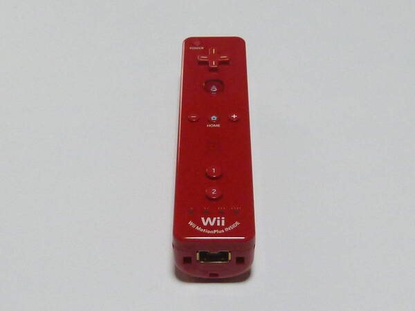 R07【即日発送 送料無料】Wii リモコン モーションプラス 純正(動作確認済) 赤 レッド RVL-036 コントローラ