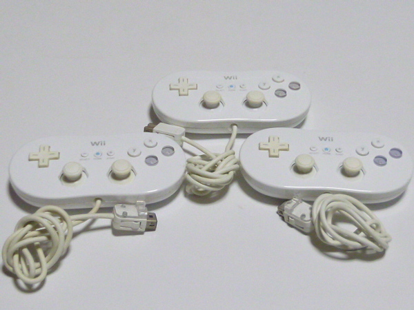 C02【送料無料 即日発送 動作確認済】クラシックコントローラ 3個セット シロ Wii 任天堂 純正品 クラシックコントローラー コントローラー