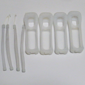 S09【動作確認済 即日発送 送料無料】Wii ジャケット リモコンカバー ストラップ 4つセット コントローラ リモコン 任天堂