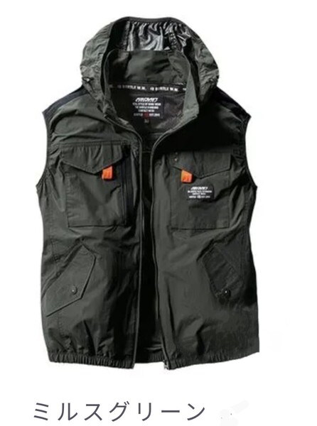 BURTLE ベストAC1154空調服 ☆☆入手困 Lサイズミルスグリーン☆☆