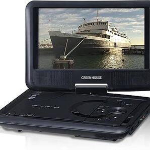 ☆グリーンハウス ポータブル DVD プレーヤー 9型 ワイド液晶 (800×480) 搭載 GH-PDV9L