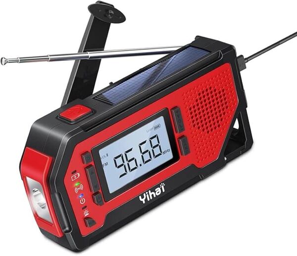 【大容量バッテリー内蔵】防災ラジオ AM FM 懐中電灯 アウトドア 充電式ラジオ 多機能 キャンプ 防災グッズ 車中泊 プレゼント スマホ充電