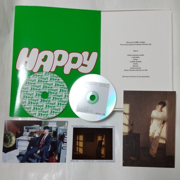 送料込み BTS CD 2個セット ジン ☆HAPPY☆ 6曲 & RM ナムジュン ☆INDIGO☆ 10曲 韓国盤 ソロアルバム K-POP