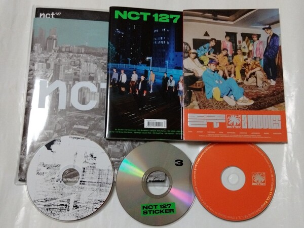 送料込み NCT127 CD 3個セット 1集 ☆Irregular☆ & 3集 ☆STICKER☆ & 4集 ☆2 Baddies☆ 韓国盤 イリチル Album K-POP