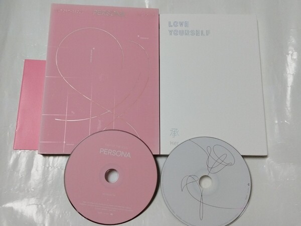 送料込み BTS CD 2個セット 2集 ☆PERSONA☆ 04 7曲 & ☆LOVE YOURSELF 承 Her☆ V盤 11曲 韓国盤 防弾少年団 K-POP