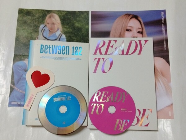 送料込み TWICE トゥワイス CD 2個セット 11thミニ ☆BETWEEN 1&2☆ 7曲 & 12thミニ ☆READY TO BE☆ 7曲 韓国盤 K-POP