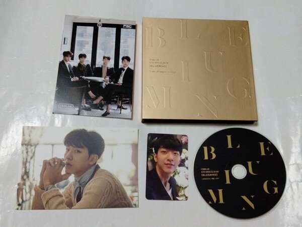 送料込み CNBLUE シーエヌブルー CD トレカ 6TH MINI ALBUM ☆BLUEMING☆ 5曲 A ver. 韓国盤 6thミニアルバム K-POP