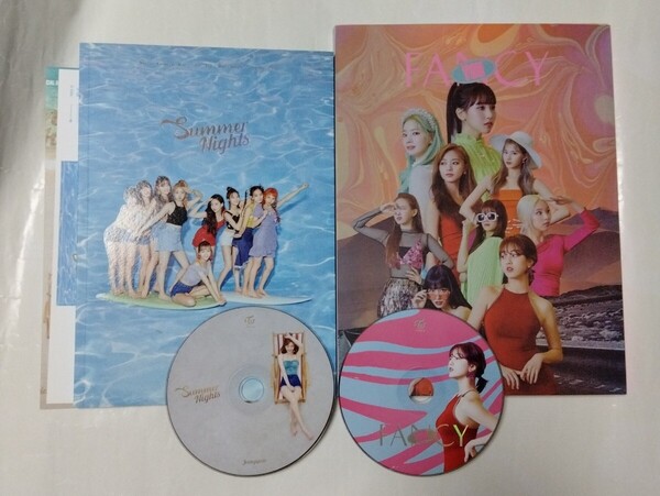送料込み TWICE トゥワイス CD 2個セット ☆Summer Nights☆ 9曲 ジョンヨン & ☆FANCY YOU☆ 6曲 ジヒョ 韓国盤 K-POP