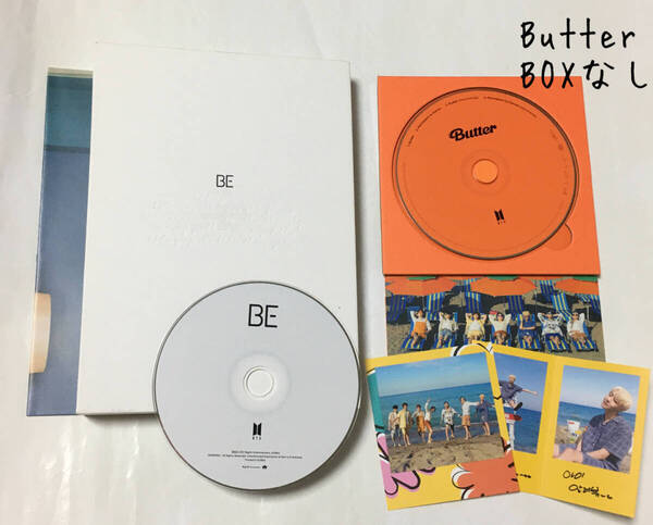 送料込み BTS CD 2個セット ☆BE ☆ 8曲 & ☆Butter☆ 2曲 メッセージカード J-HOPE (BOX無し) 韓国盤 バンタン K-POP