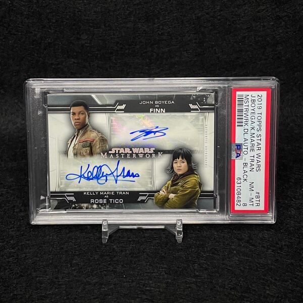 2019 Topps Star Wars Masterwork ジョンボイエガ ケリーマリートラン DUAL 直筆サインカード 黒パラレル 5枚限定 FINN ROSE TICO auto