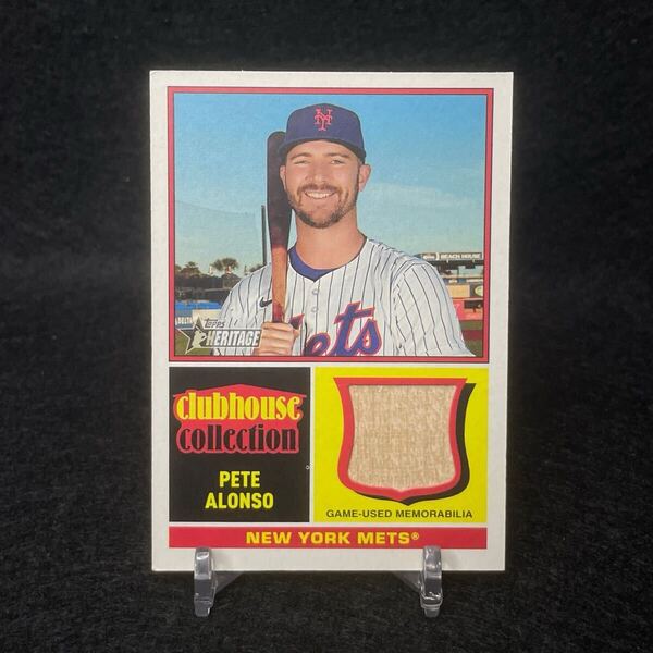 2025 Topps Heritage Baseball Pete Alonso ピートアロンソ 実使用 Game-Used バットカード メモラビリア ニューヨークメッツ Mets MLB