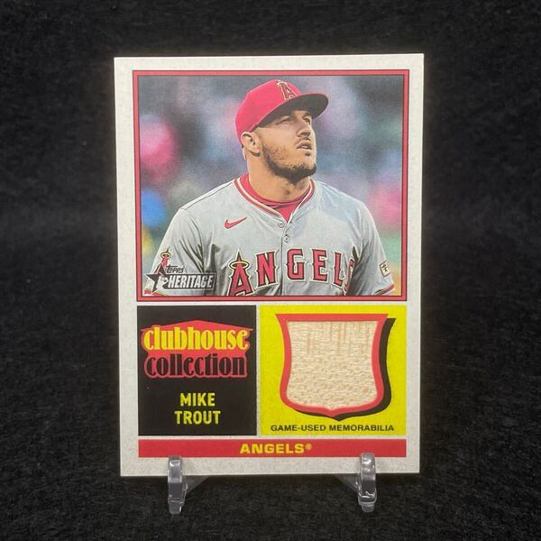 2025 Topps Heritage Baseball Mike Trout マイクトラウト 実使用 バットカード メモラビリア エンゼルス Angels レリック MLB relic
